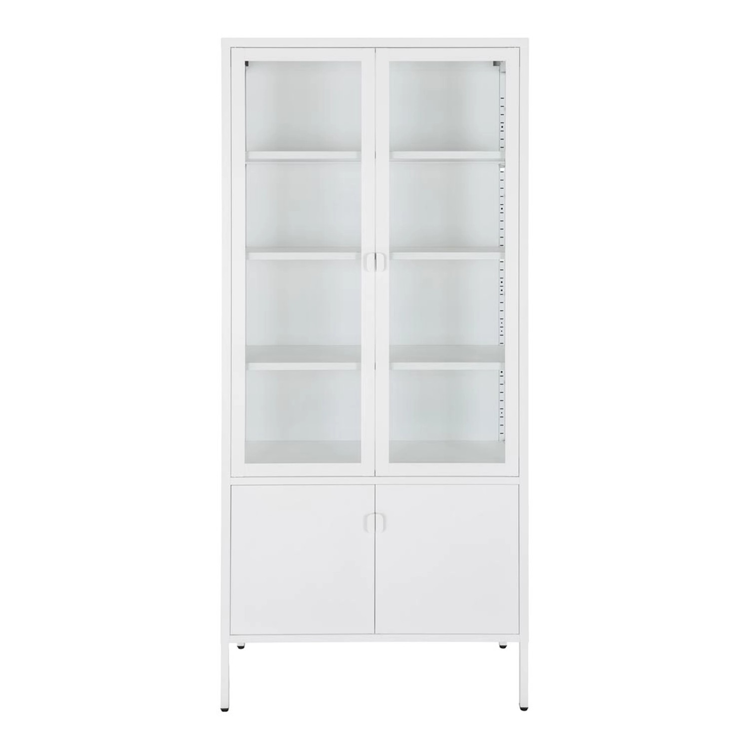 ebuy24 Brisbane Vitrinenschrank 4 Türen Weiß günstig online kaufen