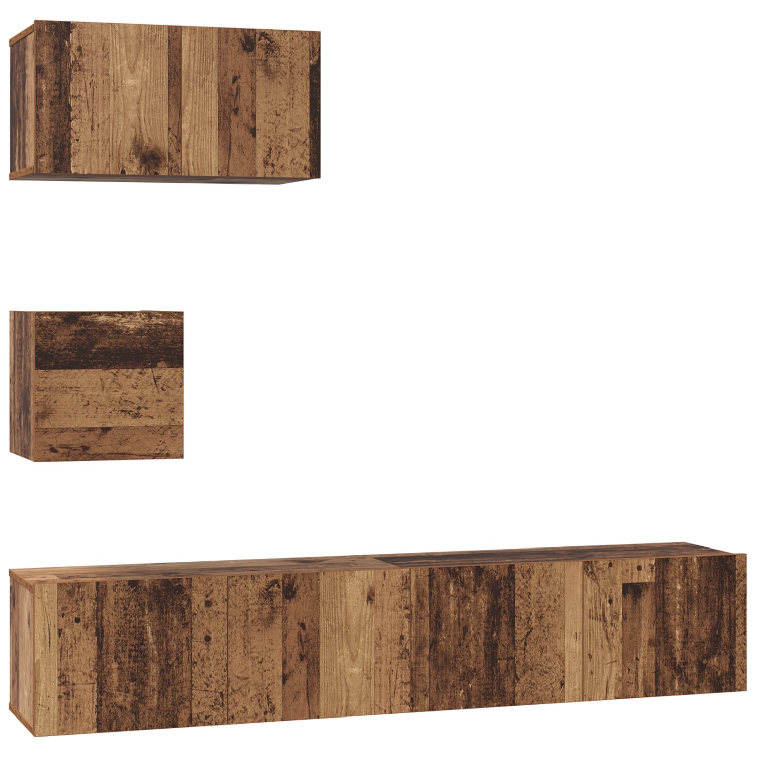 vidaXL Wand TV Schrank Set 4-Tlg Altholz 80 x 30 x 30,5 cm Holzwerkstoff 33 günstig online kaufen