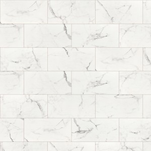 Living by Haro Designboden Finca Marmor, weiße Vinyl-Fliesen mit Marmoroptik für Wohnräume.