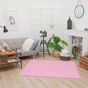 Rosa LittleTom Puzzlematte, 18-teiliges Set, 30x30 cm, für Babys und Kinder im Wohnzimmer.