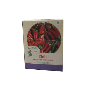 Grüne Fee Chili-Anzuchtset mit verschiedenen Chili-Sorten im Anzuchtkarton.