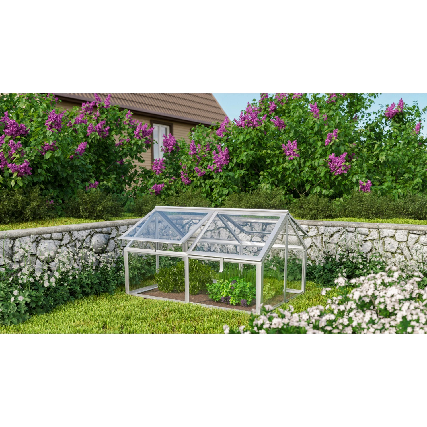 Thumbnail - Vitavia Frühbeet Gamma ESG Alu B 89 x T 124 x H 71 cm