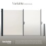 Tectake Seitenmarkise 180 x 300 cm Wetterfest Blickdicht 300 x 180 cm 9 x 300 x 180 cm Beige_4