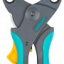 Wolfcraft Ratschenspannzwinge FZR 5 cm, Spannwerkzeug mit grauem Rahmen und türkisen Griffen.