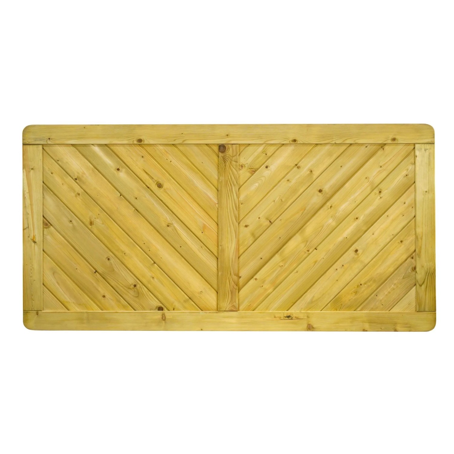 GartenLand Massivzaun INNSBRUCK MASSIV Gerade 180x90 cm Holzzaun Fichte PEFC KDI Grün Massiver Rahmen 44x88 mm Sehr Stabil