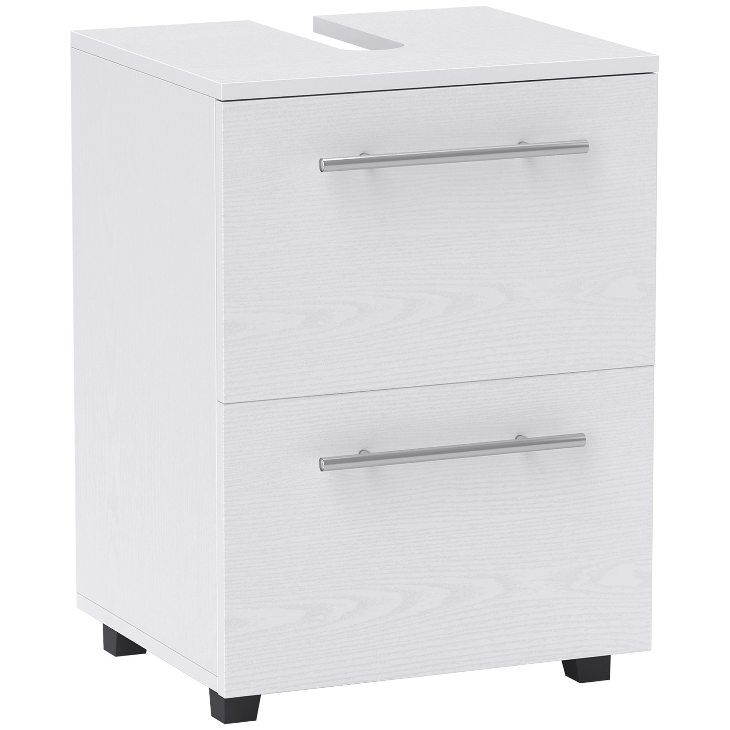 HOMCOM Waschbeckenunterschrank Spanplatte 41,5L x 35,5B x 59H cm Weiß