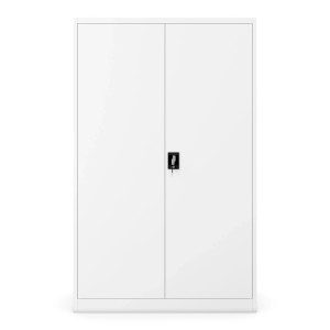 JAN NOWAK Metall-Büroschrank JAN II D600 185 x 115 x 60 cm Weiß