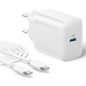 Weißes Anker 312 Ladegerät 20W mit USB-C Kabel für Computer & Multimedia Zubehör.