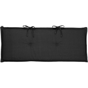 Schwarzes Bankkissen Paddy, 120x47cm, mit Befestigungsbändern für Gartenbank & Terrasse.
