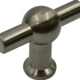 Metallknopf 2011, vernickelt, für Möbelgriffe und -knöpfe.