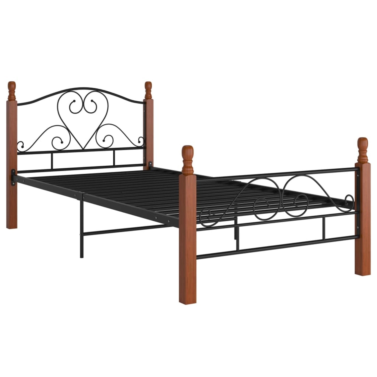 Bettgestell Schwarz Metall 90x200 Cm günstig online kaufen