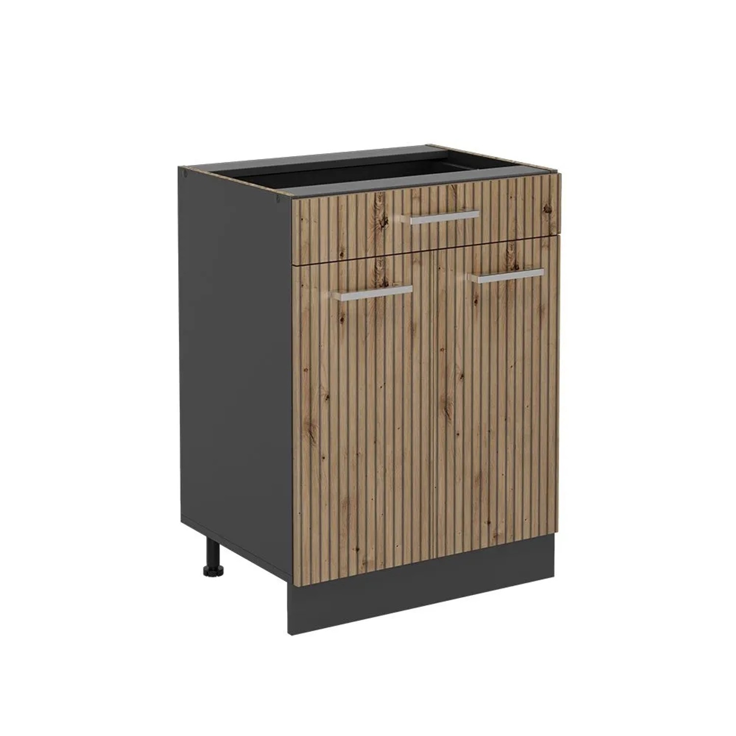 Vicco Küchenunterschrank R-Line Artisan-Eiche Anthrazit 60 cm mit Schublade ohne Arbeitsplatte