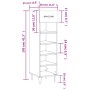 vidaXL Schuhschrank Grau Sonoma 30x35x105 cm Holzwerkstoff 829674_12