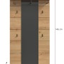 Inn.Furn Garderobenpaneel in Eiche und Grau 80 x 141 cm Cooper_9