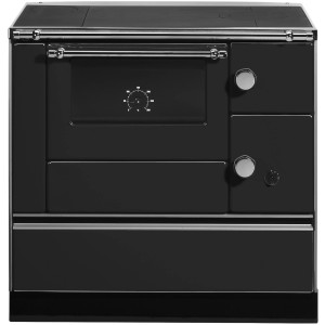 Westminster Küchenofen K 176 A-90 links, Stahl Schwarz, 5kW mit Backofen und Kochplatte.