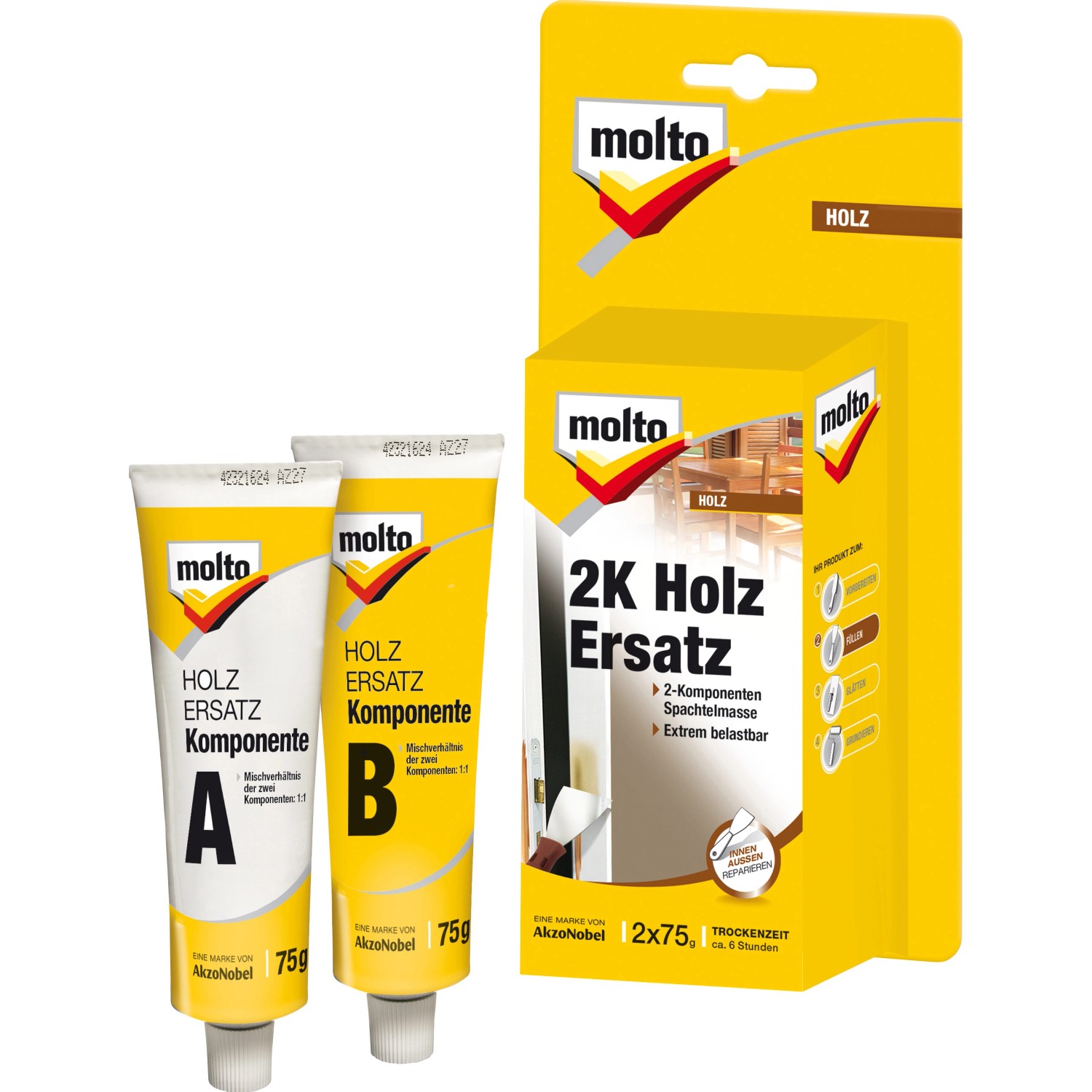 Molto 2K-Holz Ersatz für Innen und Außen 150 g günstig online kaufen