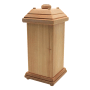 Dekohelden24 Tierurne Urne für Katzen Andenkurne Haustier Aschebox Tierurne groß Urne mit Katzenmotiv aus Buchenholz L/B/H 12 x 12 x 30 cm_2
