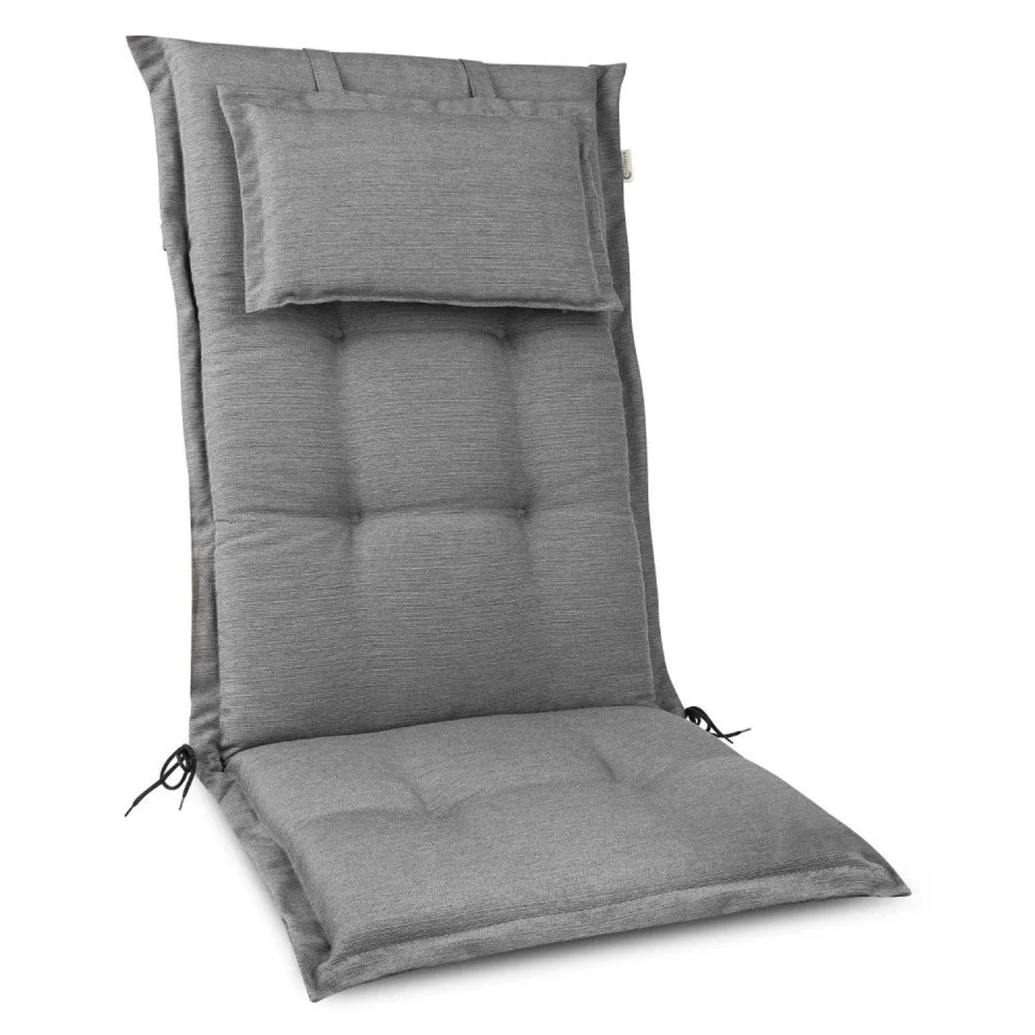 Beautissu HighLux HL Hochlehner 120x52x7cm Hellgrau