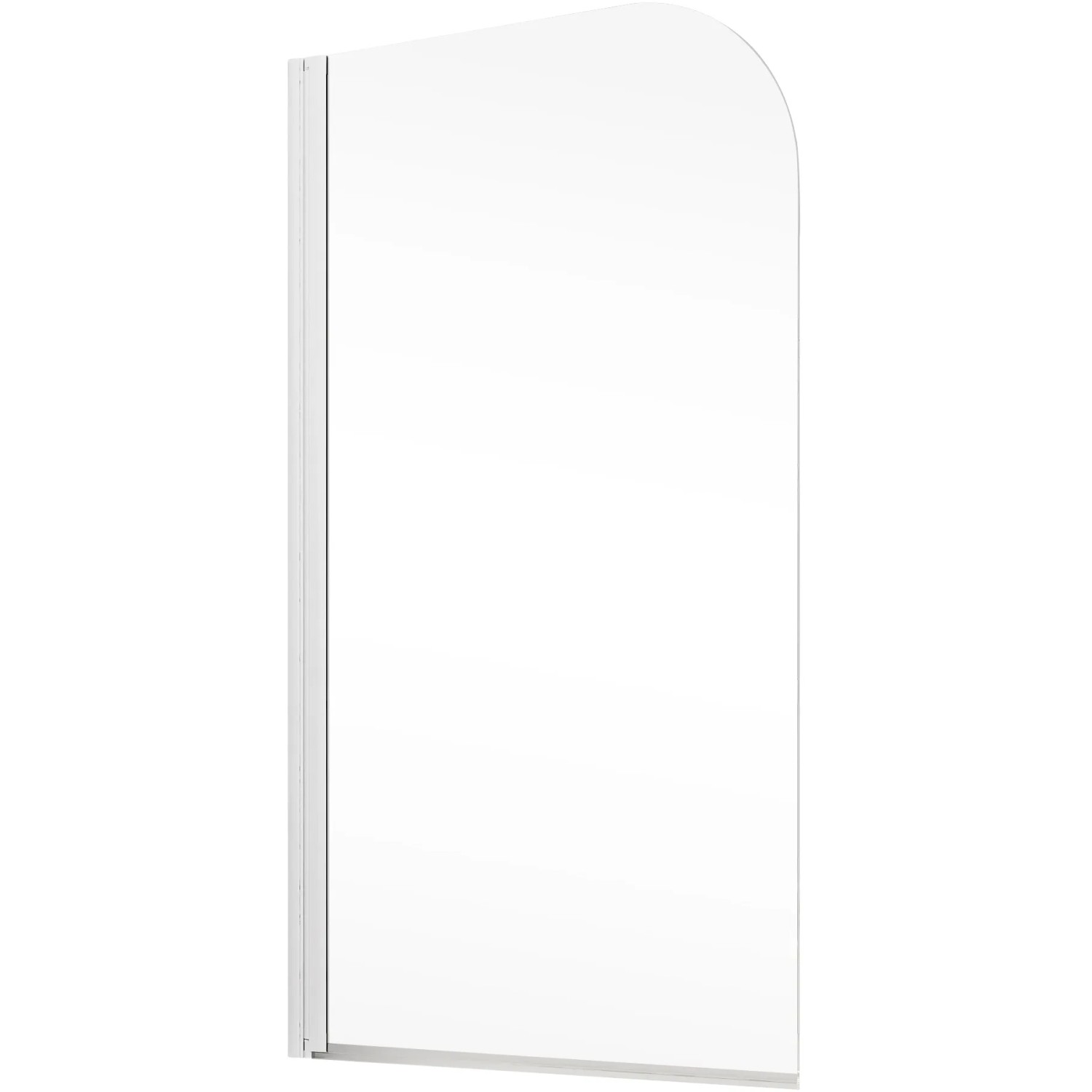 Schulte Badewannenaufsatz aus Echtglas, 140x80 cm, weißes Profil. Badewannenabtrennung für entspanntes Duschen.
