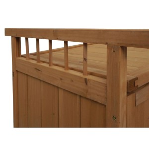 Proregal Aufbewahrungstruhe HxBxT 53x108x60cm Tanne Holz Natur Gartentruhe Auflagenbox Truhe
