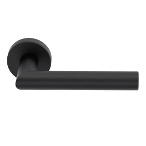 Schwarze Novadoors Türgriffgarnitur Nova Mio, rosettenlos für Innentüren.