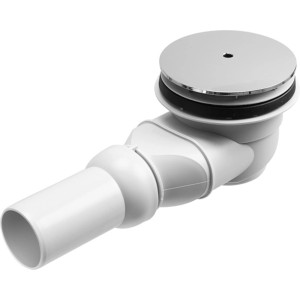 Duravit Duschwannenablauf, waagerecht, 90 mm, Chrom. Siphon für Duschwanne.