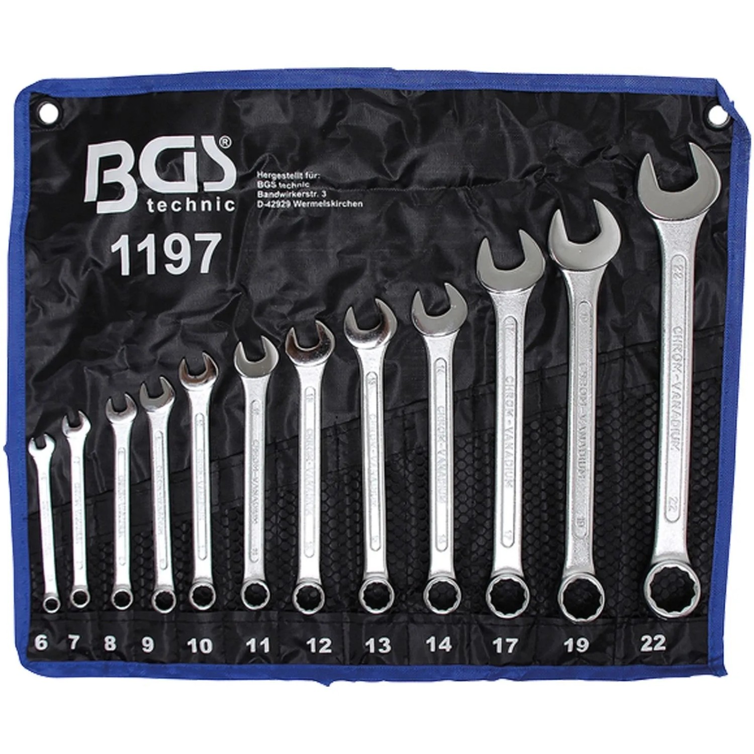 BGS Maul Ringschlüssel Satz 6 22 Mm 12Tlg  1197
