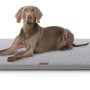 Graue Knuffelwuff Hundematte Calliope (120x80) mit Hund im Liegen.
