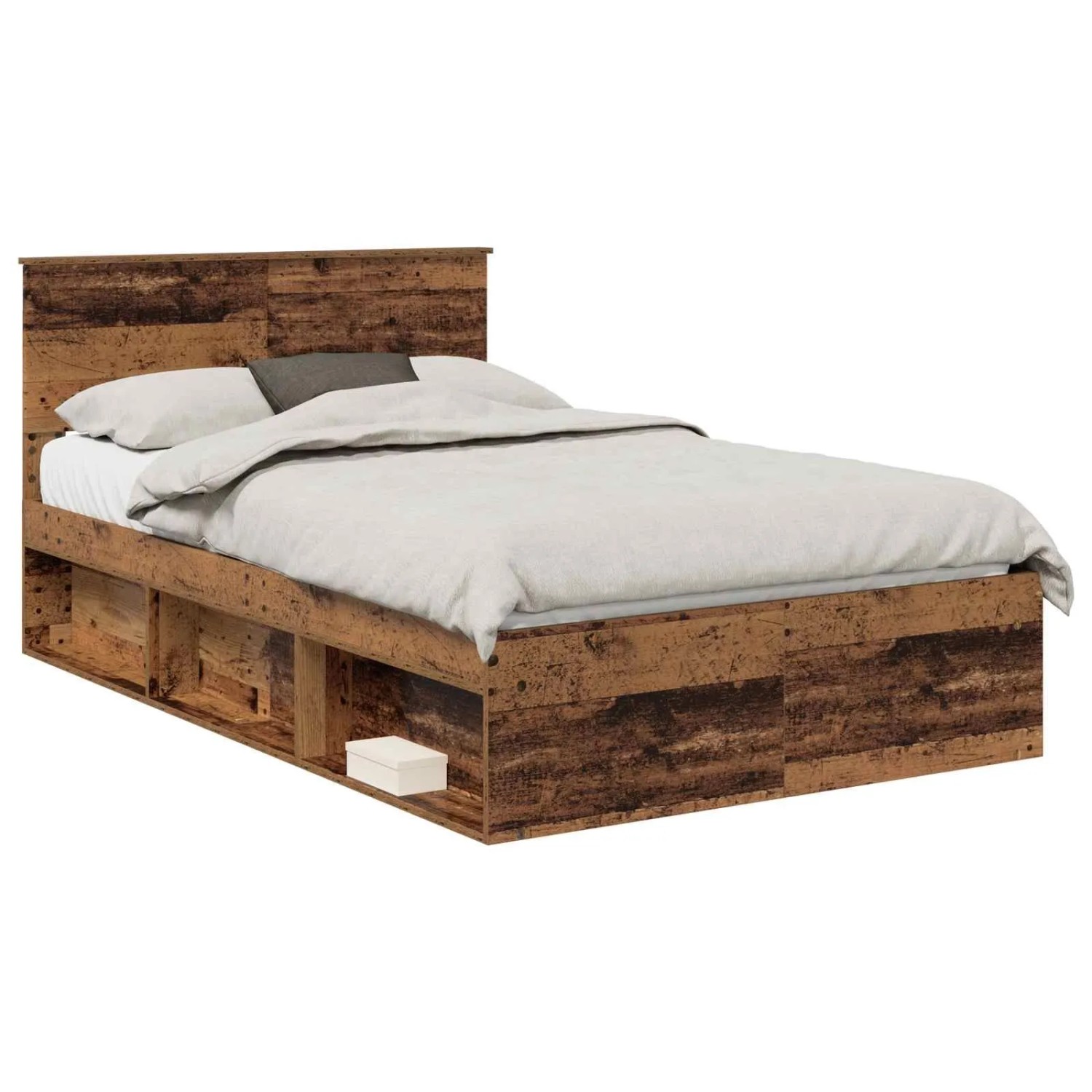 vidaXL Bettrahmen Altholz 120 x 200 cm Massives Kiefernholz 3410625