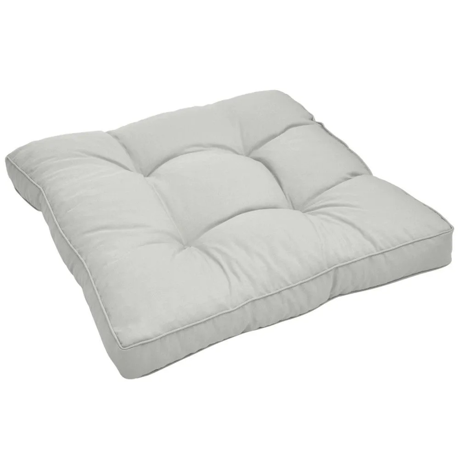 Beautissu Xluna Loungekissen Sitz 60x60x10cm Hellgrau