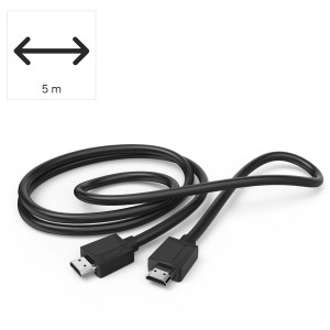 Schwarzes Hama High Speed HDMI Kabel, 5 m, Stecker auf Stecker für Computer & Multimedia.