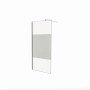 Chromfarbenes Wandprofil 200cm und Stabilisator 90cm für Dusch-Glaswand. Zubehör für Walk-in Duschen.
