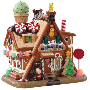 Lemax Gummies & More Candy Store Weihnachtsdeko mit LED-Beleuchtung, 18,9x13,3x19,2 cm.