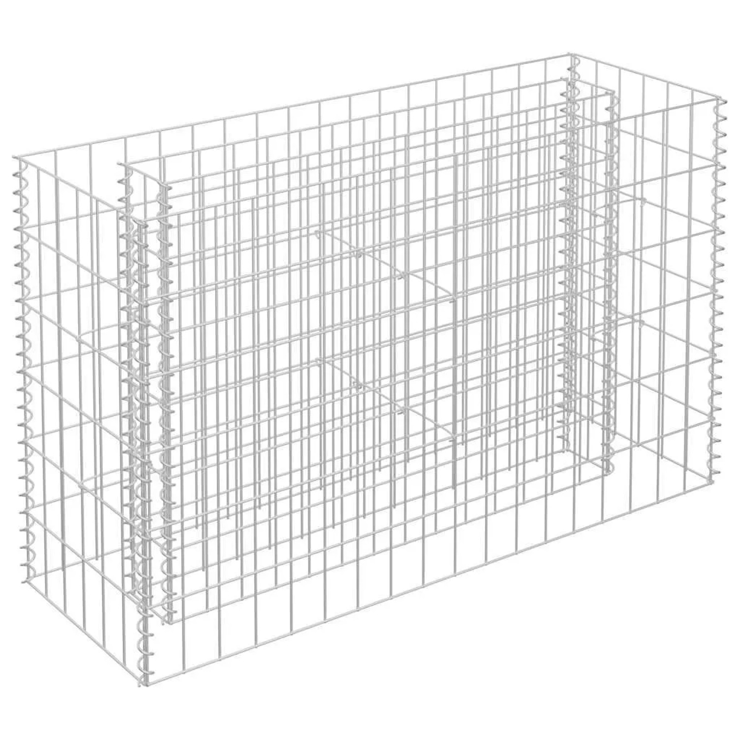 Furnicato Gabionen-hochbeet Verzinkter Stahl 90x30x60 Cm