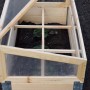 Offenes Frühbeet Pflanzbeet Größe L aus Holz mit Polycarbonat-Aufsatz.