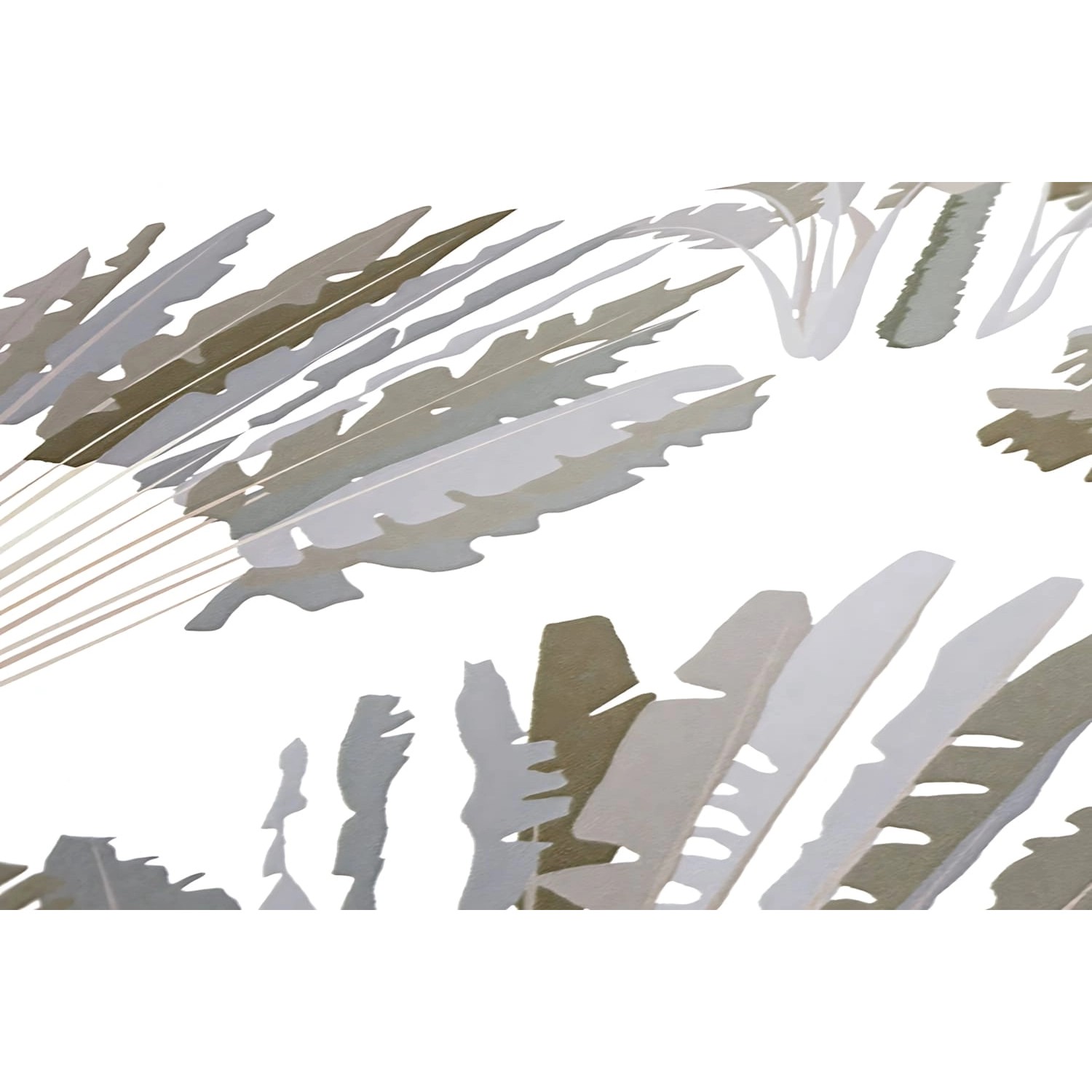 PROFHOME Vliestapete mit Palmenmuster in Grau, Weiß und Braun.