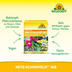 Neudorff Netz-Schwefelit WG 75g: Spritzpulver zur Bekämpfung von Pilzkrankheiten an Obst, Gemüse und Zierpflanzen.