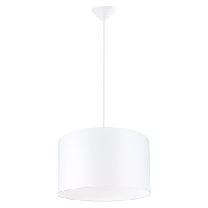 Weiße Sollux Lighting Hängeleuchte Nova 40, Stoffschirm, Lampen & Leuchten für Wohnzimmer, Esszimmer und Schlafzimmer.