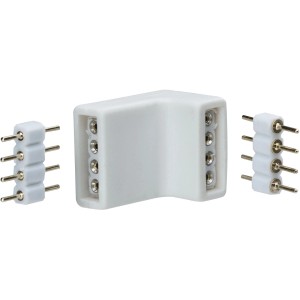 Paulmann YourLED Eckverbinder 4er-Pack, weiß-schwarz, für LED-Streifen