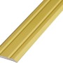 Arcansas Übergangsprofil aus Aluminium, 2 mm x 38 mm x 900 mm, in Gold.