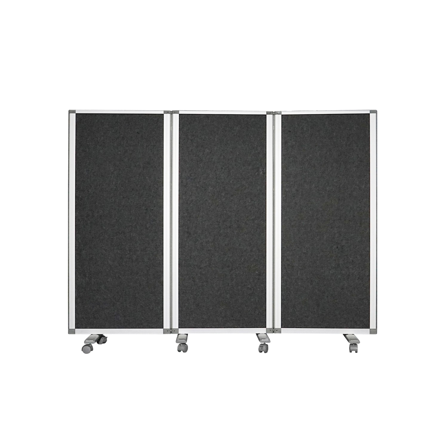 KARAT Doppelseitige Trennwand Mobile und Faltbare Stellwand aus Filz 180 x 150 cm