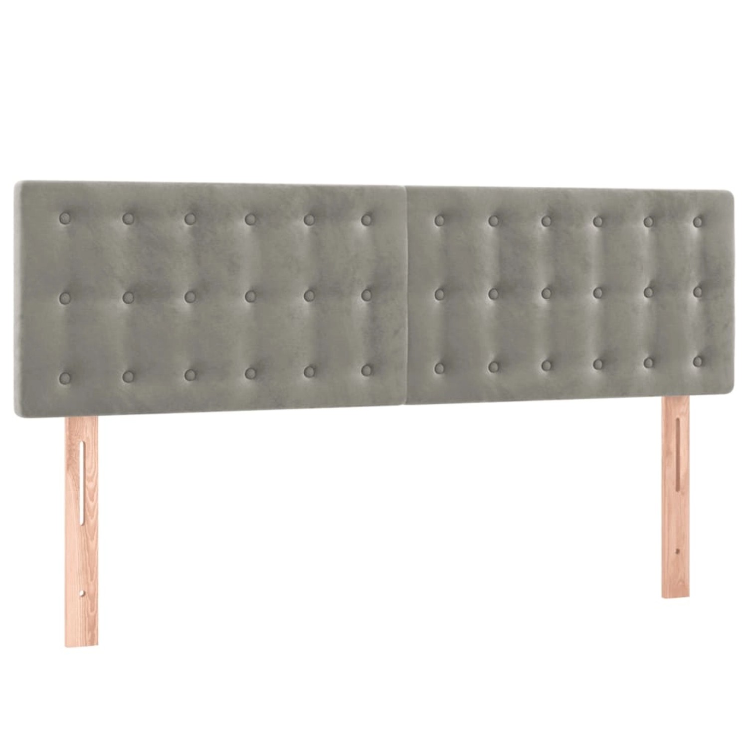 vidaXL LED Kopfteil Hellgrau 144x5x78/88 cm Samt 3122094