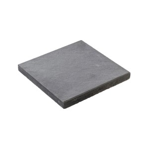 Diephaus Terrassenplatte Siva Schwarz-Basalt 40x40x4 cm mit strukturierter Schieferoptik.
