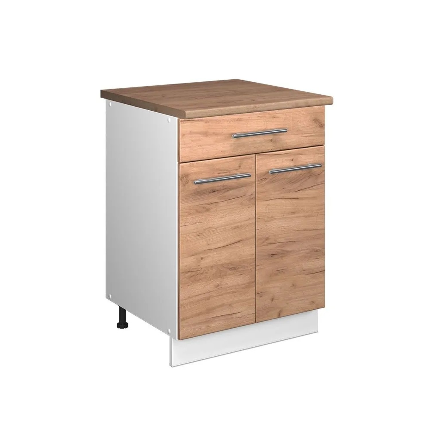 Vicco Unterschrank für Spüle/Kochfeld Fame-Line Goldkraft Eiche/Weiß 60 x 82 mit Schublade AP Eiche Art Nr 60942
