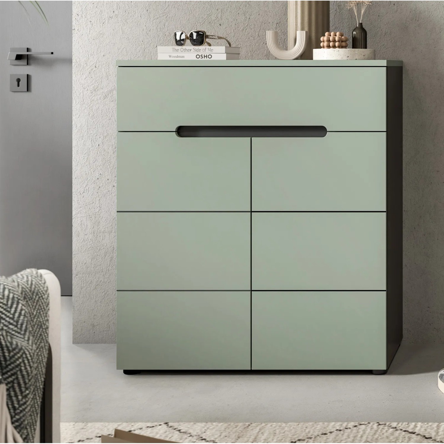 Inn.Furn Schuhkommode in Salbei und Grau 80 cm Cooper_5