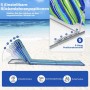 Costway Strandmatte 2er Set grün mit Tisch und Kopfkissen, 5-fach verstellbar.
