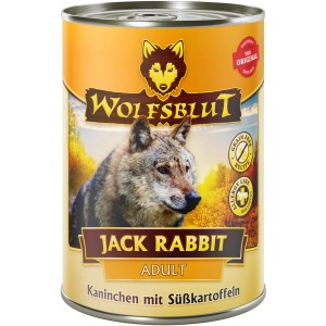 Wolfsblut Hunde-Nassfutter Jack Rabbit Adult, Kaninchen mit Süßkartoffel, 395g Dose.