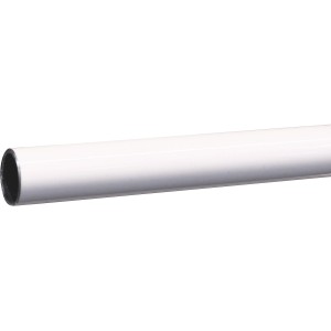Mydeco Gardinenstange, weiß, Ø 2 cm, 200 cm lang. Metallstange für Gardinenringe.