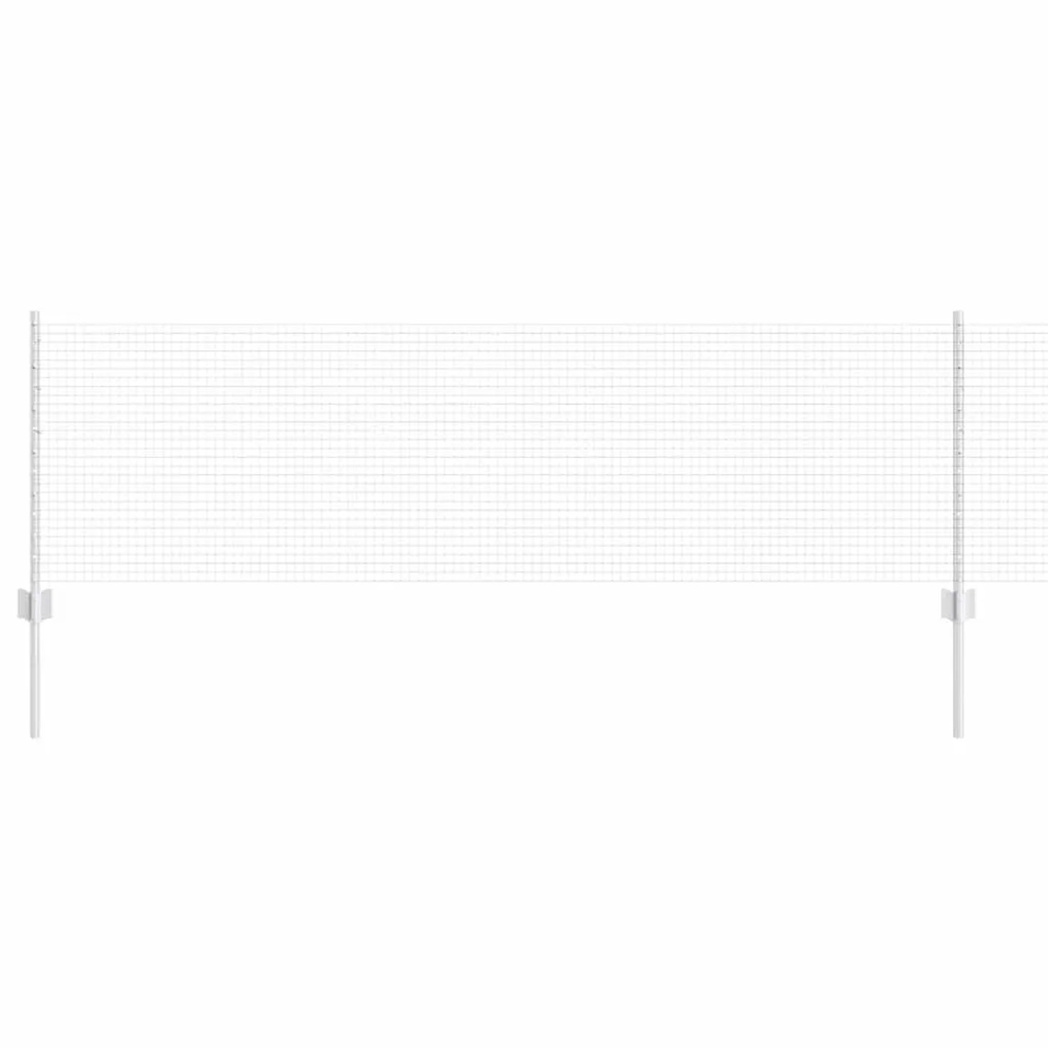 vidaXL Zaun mit Pfosten Silber 0,6 x 10 m Stahl 3336319 günstig online kaufen