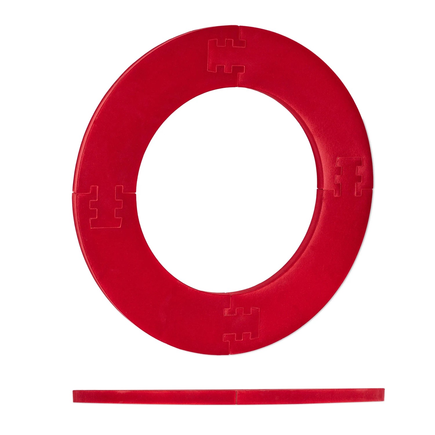 Relaxdays Dartschutzring EVA Rot Steckbar 72 cm x 72 cm x 3 cm 0,6 kg